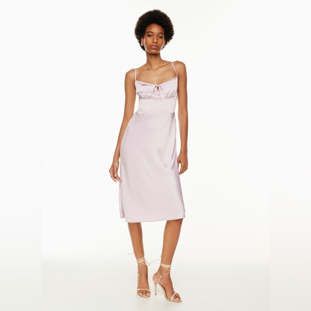 Wilfred Bellow Satin Midi Dress Size 4 Aritzia #101661 - Picture 9 of 12